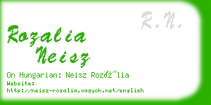 rozalia neisz business card